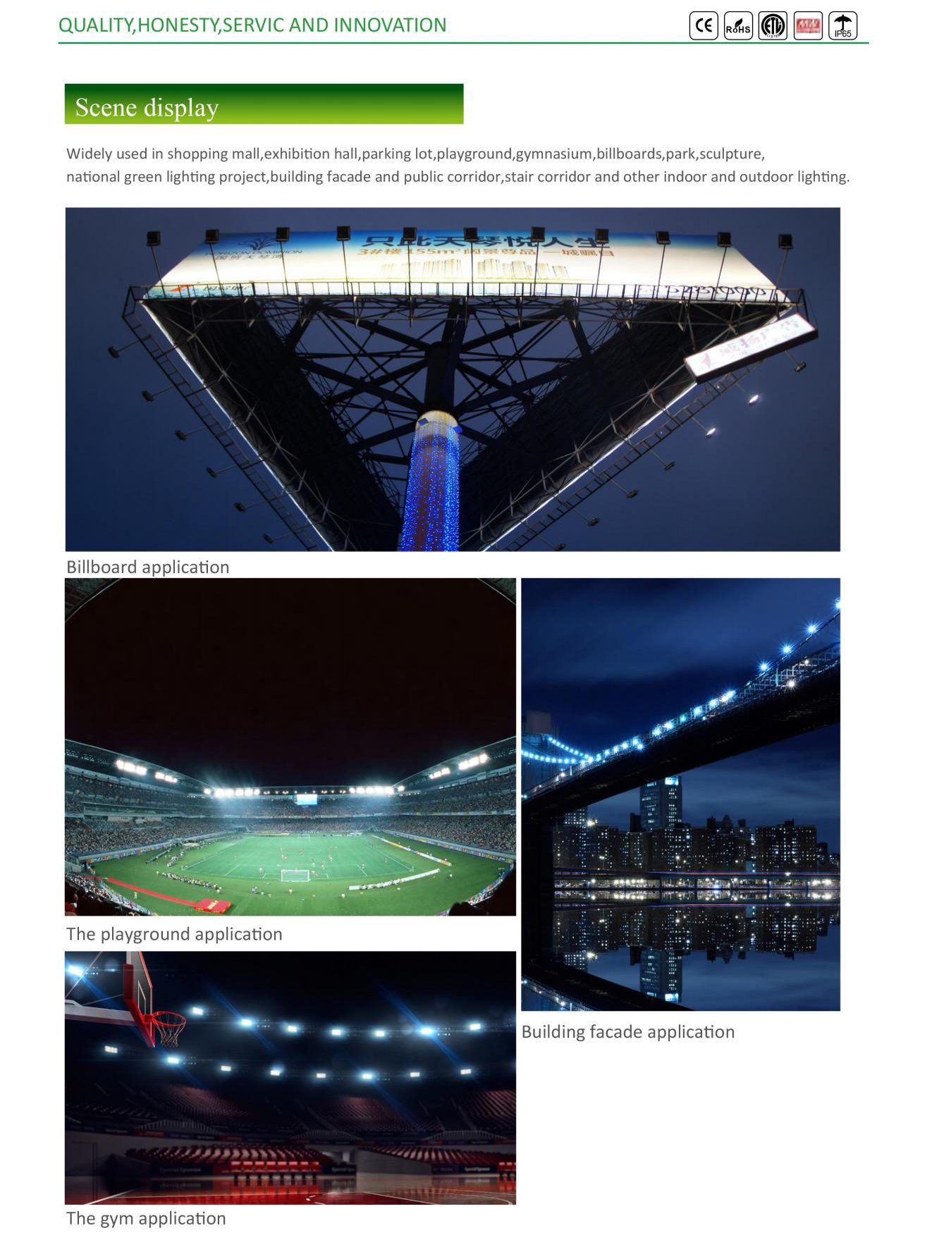 Architectural LED Flood Lights application